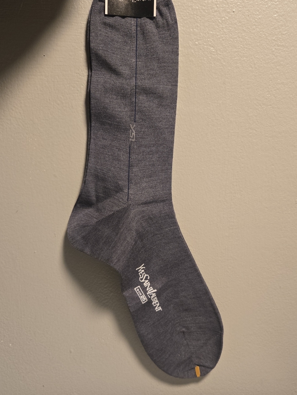 Yves Saint Laurent Men's Dress Socks - Charcoal Gray